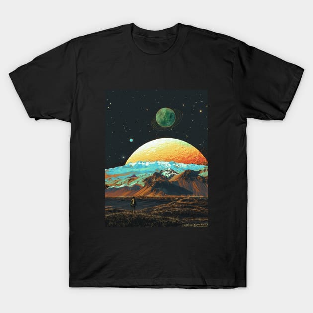 Exploring The Cosmos - Retro Space T-Shirt by jessgaspar